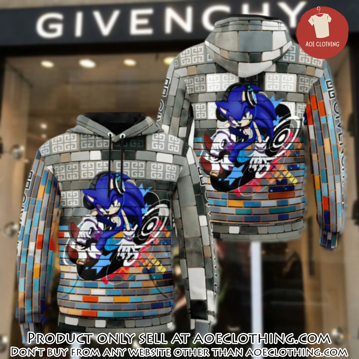 Givenchy sonic unisex hoodie luxury brand gifts  jh1861 aoe1415284